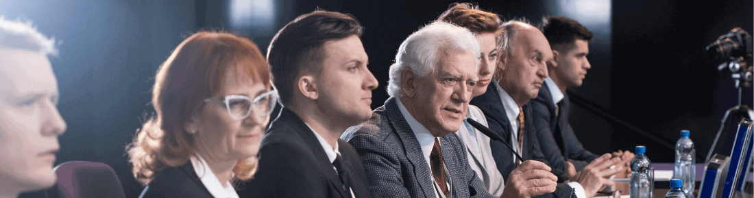 political candidates in a debate